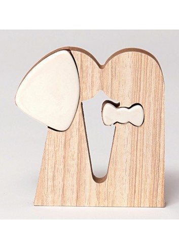 Sposini in legno e porcellana A5503-B Wood for love AD Emozioni