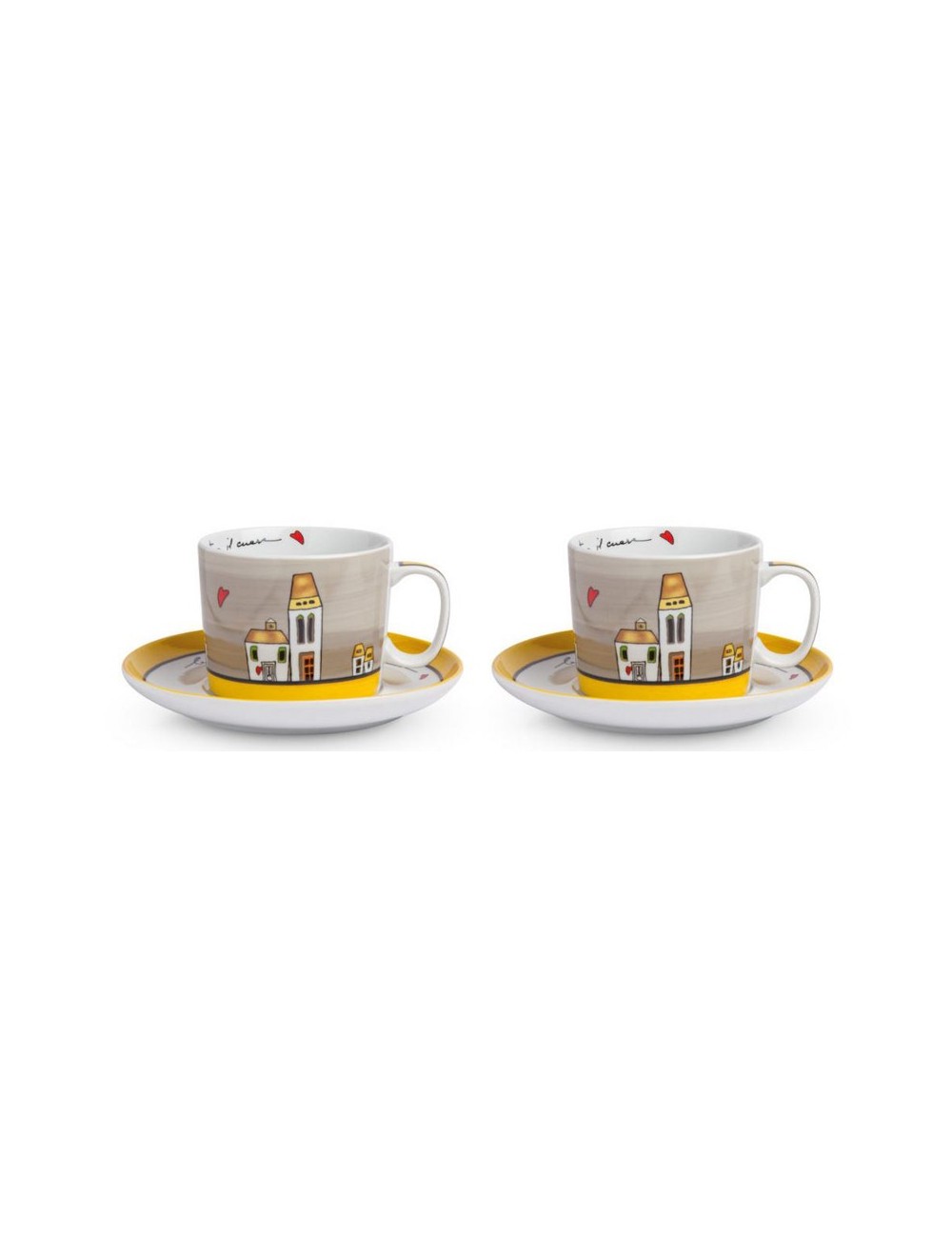 Egan Bomboniera Battesimo - Tazza colazione e piattino con