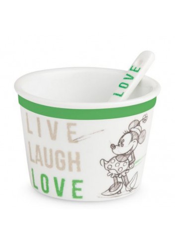 Coppetta gelato con cucchiaino Minnie Ø 9 cm Verde PWM92LL/1V Live Laugh Love Egan