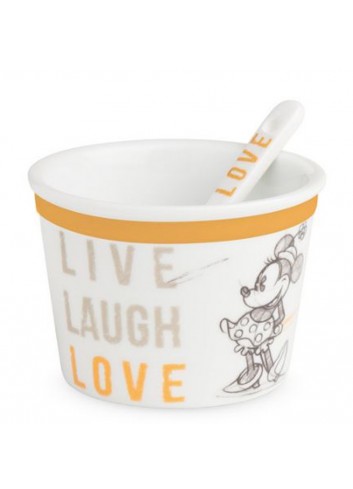 Coppetta gelato con cucchiaino Minnie Ø 9 cm Arancio PWM92LL/1A Live Laugh Love Egan