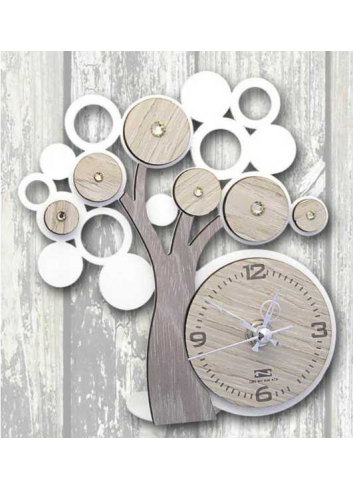 Orologio Albero della vita in metallo e legno + strass LFE-03-06 Serie Life 2020 Negò