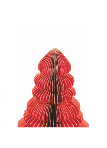 Origami Albero natalizio in carta rosso H. 40 cm 5900517 Villa d'Este