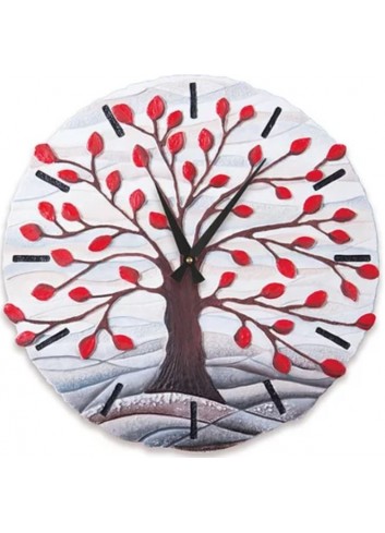 Orologio Albero della Vita Ø 70cm 47001ro rosso Cartapietra