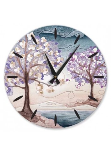 Orologio sagomato Anime gemelle malva Ø 45 cm 44508mv Cartapietra