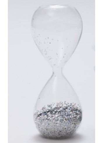 Clessidra con glitter argento V8621/18 Glitter Time Ad Emozioni
