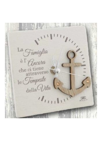 Orologio ceramica piccolo con ancora FAM-03 Serie Famiglia Negò