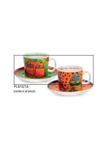 Set 2 tazze colazione PLB12/1A Fantastic felines Egan