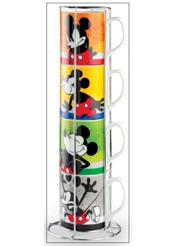 Set 4 MUG + supporto PWM021I/4AM Disney Egan