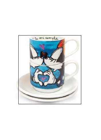 Set 2 tazzine caffe' impilabili PWM02I/b Disney Love Egan