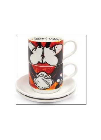 Set 2 tazzine caffe' impilabili PWM02I/S Disney Love Egan