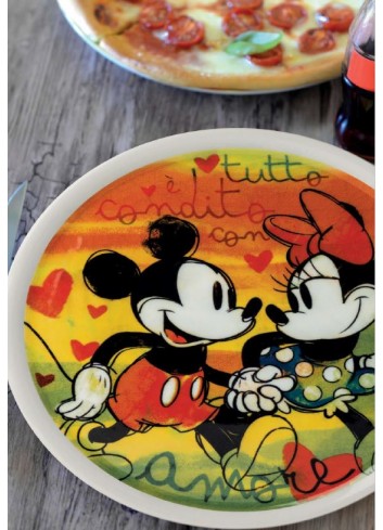 Set 2 piatti pizza/portata PWM37T/2XLB Disney Love Sweet Love Egan