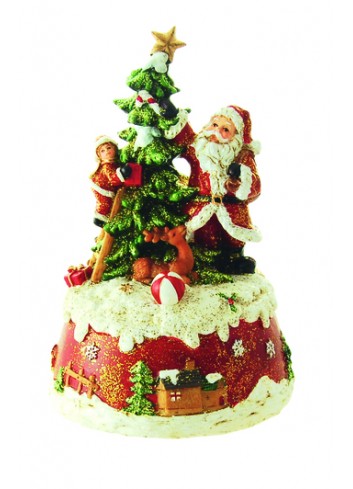 Carillon Babbo Natale che decora l’albero