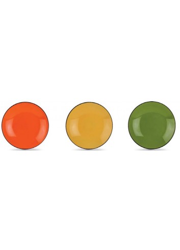 Set 6 piatti fondi arancio Cocoricò 228004 Egan