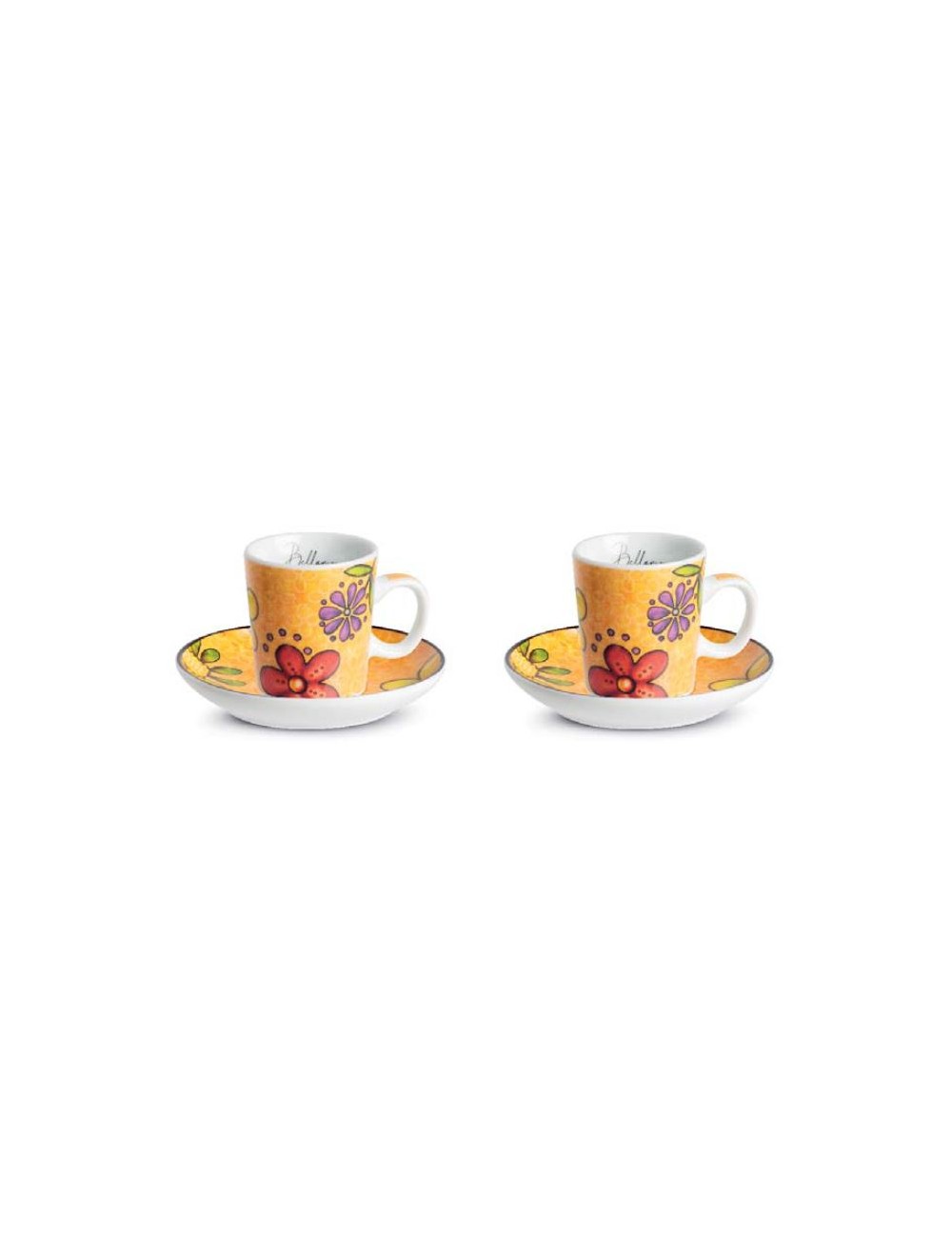 Set 2 tazzine caffe' arancio Bellamore 226048 Egan