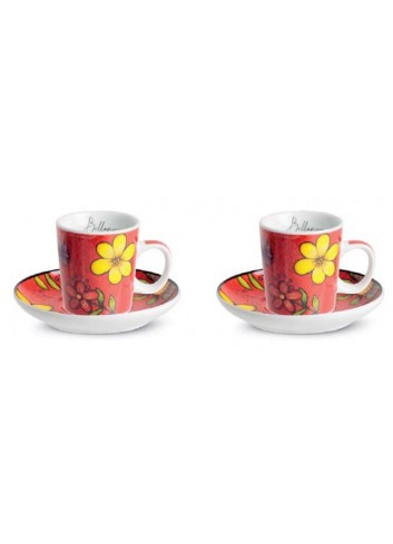 Set 2 tazzine caffe' rosso Bellamore 226046 Egan