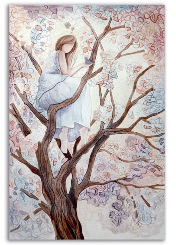 Quadro la ragazza sull'albero106909mt Cartapietra