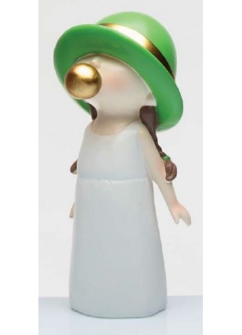 Monelli bimba cappello verde D6829 Cuorematto