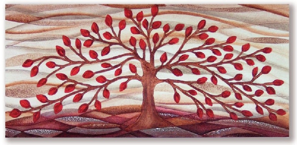 Quadro albero della vita rosso 101001ro Cartapietra