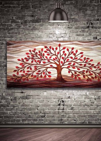 Quadro albero della vita rosso 101501ro Cartapietra
