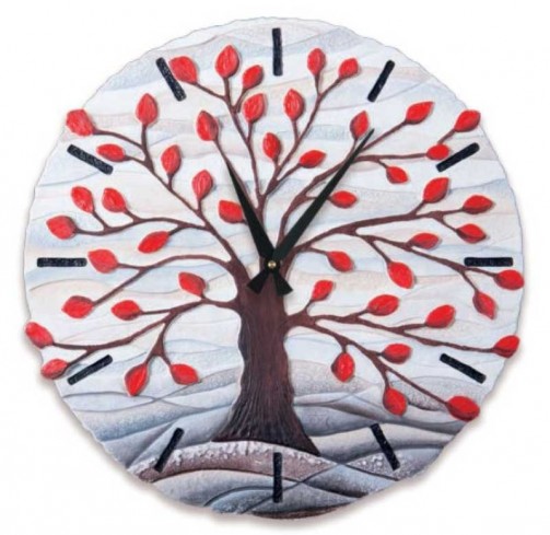 Orologio sagomato Albero della vita Rosso Ø 45 cm 44501ro Cartapietra