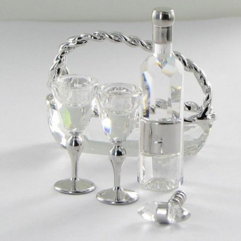 Servizio da vino decorazioni argento 626855 anno 2005 Swarovski